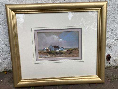 Paul Botes : Two Arniston paintings ( 45 x 40/ 19 x 14 cm )