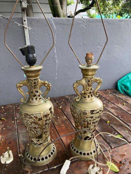 Pair of Brass Lamps ( 65 cm )