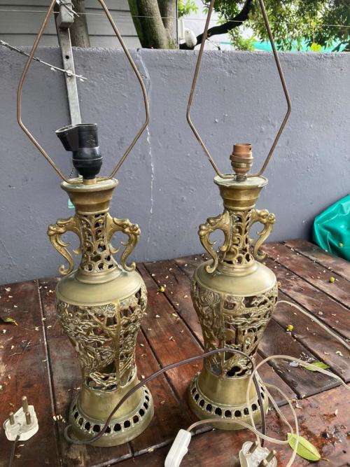 Pair of Brass Lamps ( 65 cm )