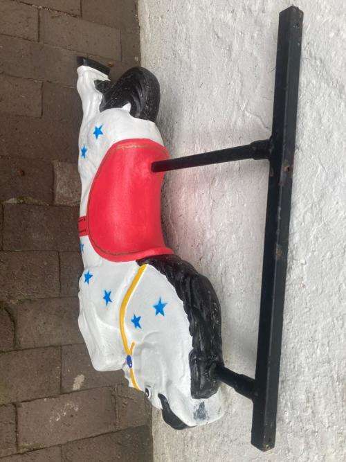Beautiful Vintage Carousel Rocking Horse ( 90 x 45 x 16 cm )