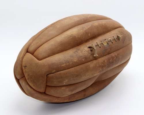 Rugby : Super Rare Huge Leather 8 Panel Ball made for display