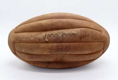 Rugby : Super Rare Huge Leather 8 Panel Ball made for display