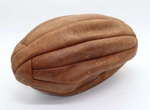 Rugby : Super Rare Huge Leather 8 Panel Ball made for display