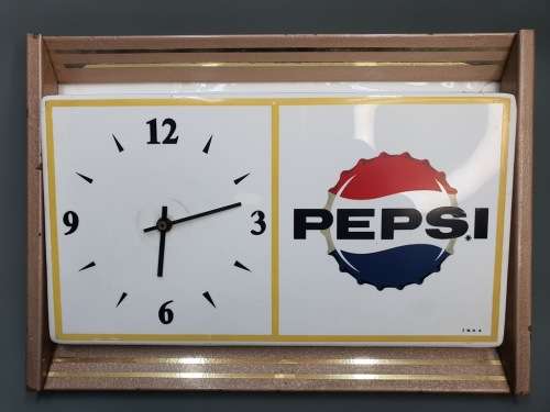 Vintage Pepsi Advertising Wall Clock ( 43 x 31 x 30 cm )