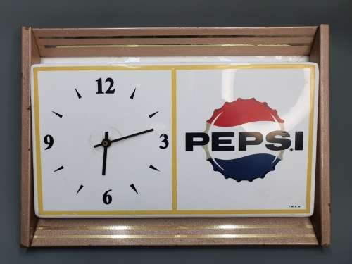 Vintage Pepsi Advertising Wall Clock ( 43 x 31 x 30 cm )