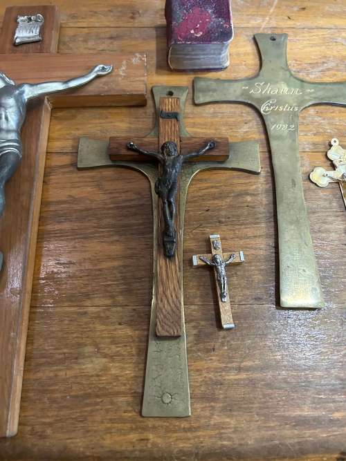Collection of Crucifixes and Small Prayerbook