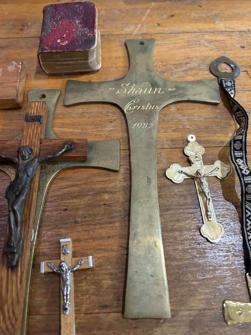 Collection of Crucifixes and Small Prayerbook