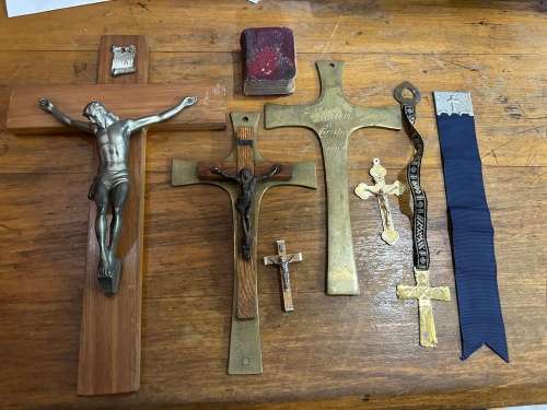 Collection of Crucifixes and Small Prayerbook