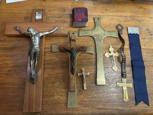 Collection of Crucifixes and Small Prayerbook