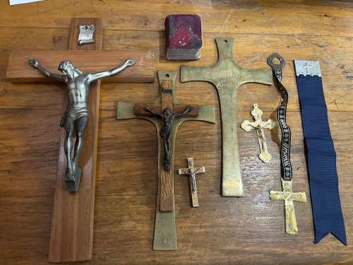 Collection of Crucifixes and Small Prayerbook