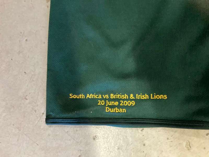 Rugby : Springbok Players Jersey vs British Lions 2009 , no number
