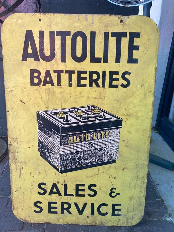 Original Autolite Batteries Doublesided Sign ( 60 x 90 cm )
