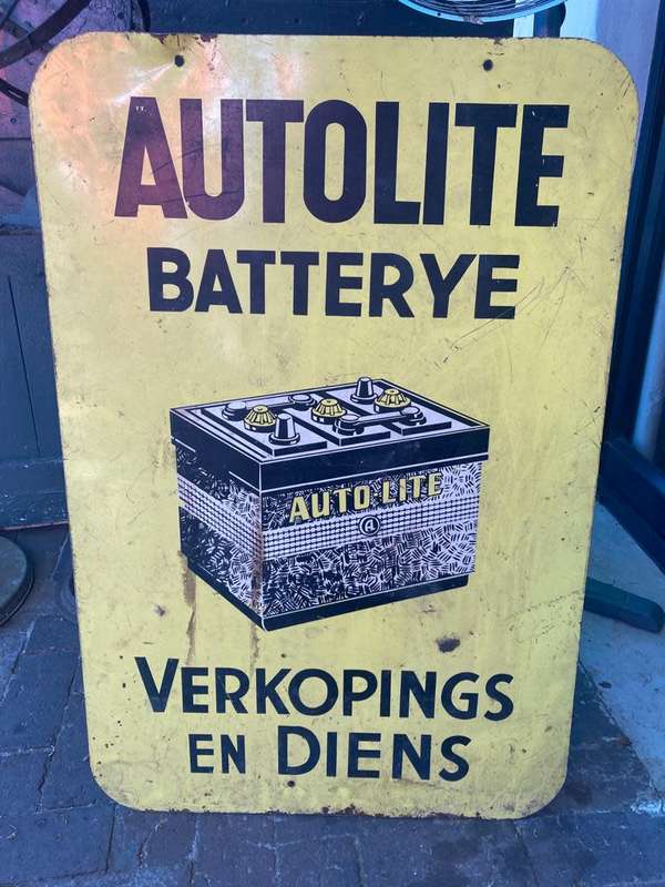 Original Autolite Batteries Doublesided Sign ( 60 x 90 cm )