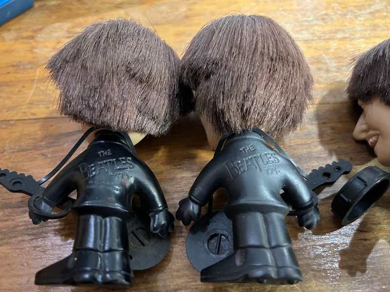 Set of 4 Beatles Remco Dolls with Instruments circa 1964