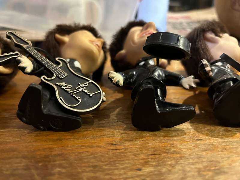 Set of 4 Beatles Remco Dolls with Instruments circa 1964
