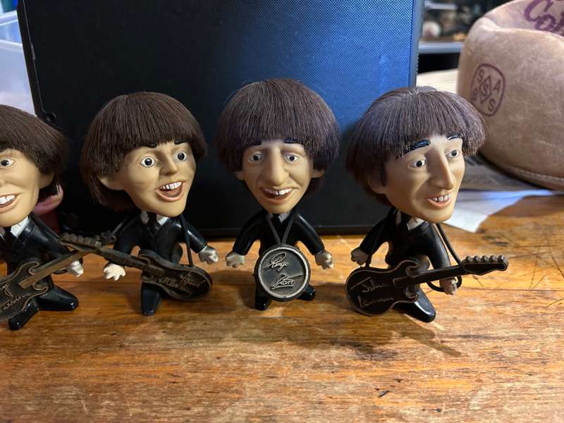 Set of 4 Beatles Remco Dolls with Instruments circa 1964