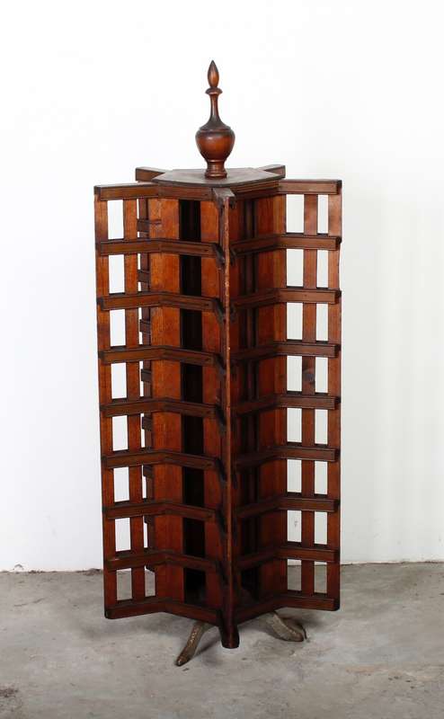 Rare Mahogany Shop Display Postcard Stand ( 115 x 43 cm )