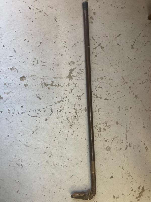 Rare Ravarini Castoldi RCM 1867 Dog Head Walking Cane ( 90 cm )