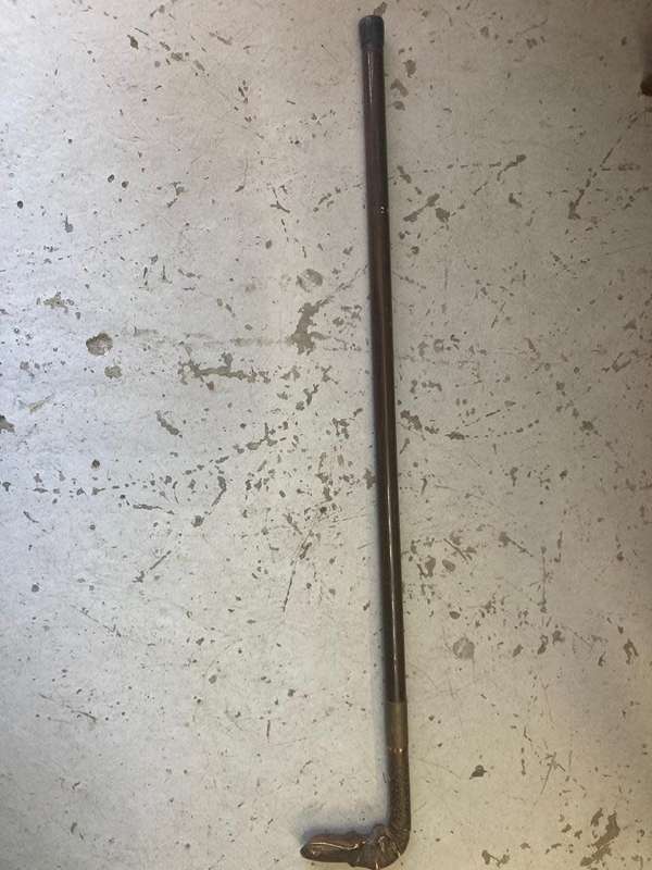 Rare Ravarini Castoldi RCM 1867 Dog Head Walking Cane ( 90 cm )