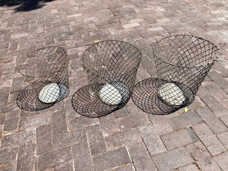 Collection of 3 School Wire Paperbins
