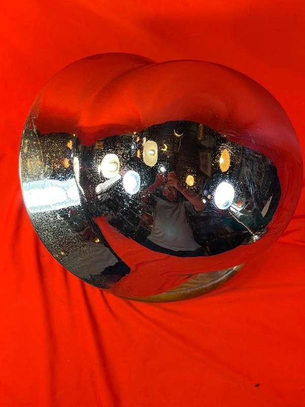 Chromed German Ww 11 Helmet Centerpiece