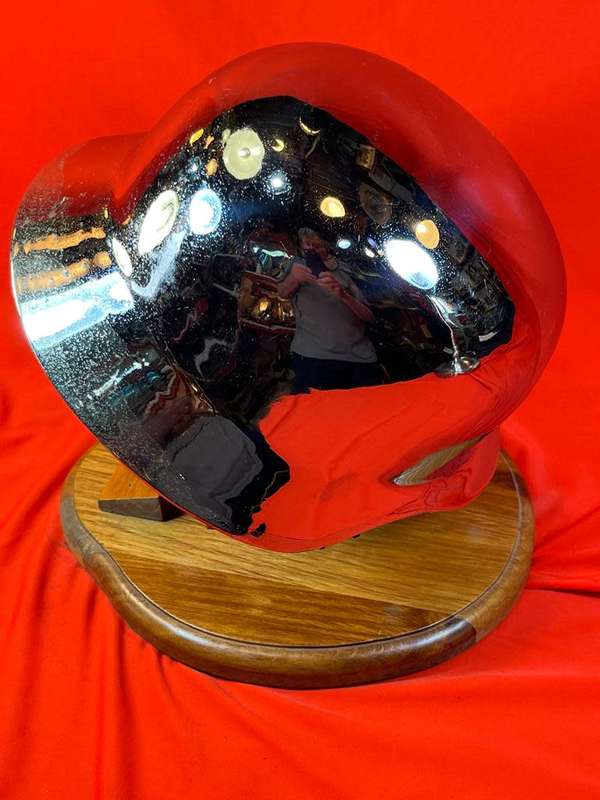 Chromed German Ww 11 Helmet Centerpiece