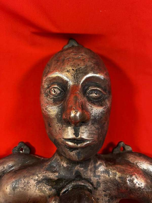 Rare Bronze Head with 5 Arms ( 30 x 20 cm )