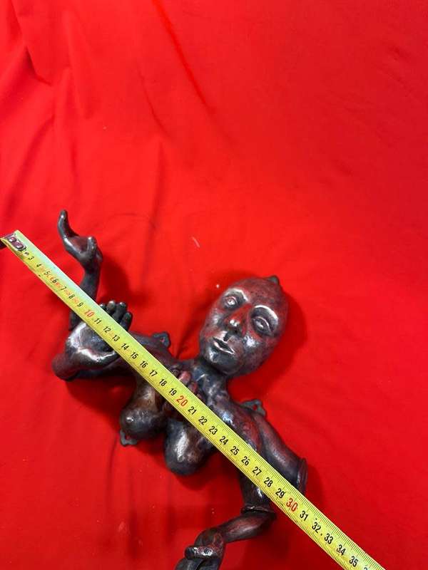 Rare Bronze Head with 5 Arms ( 30 x 20 cm )
