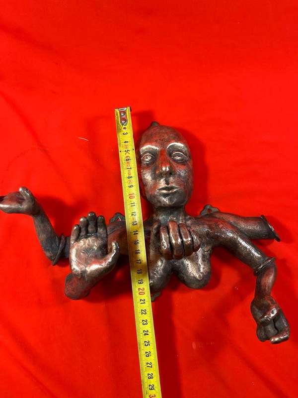 Rare Bronze Head with 5 Arms ( 30 x 20 cm )