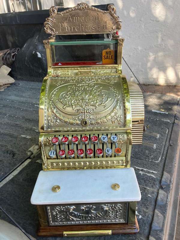 Original Brass National Cash Register ( Fully Restored )