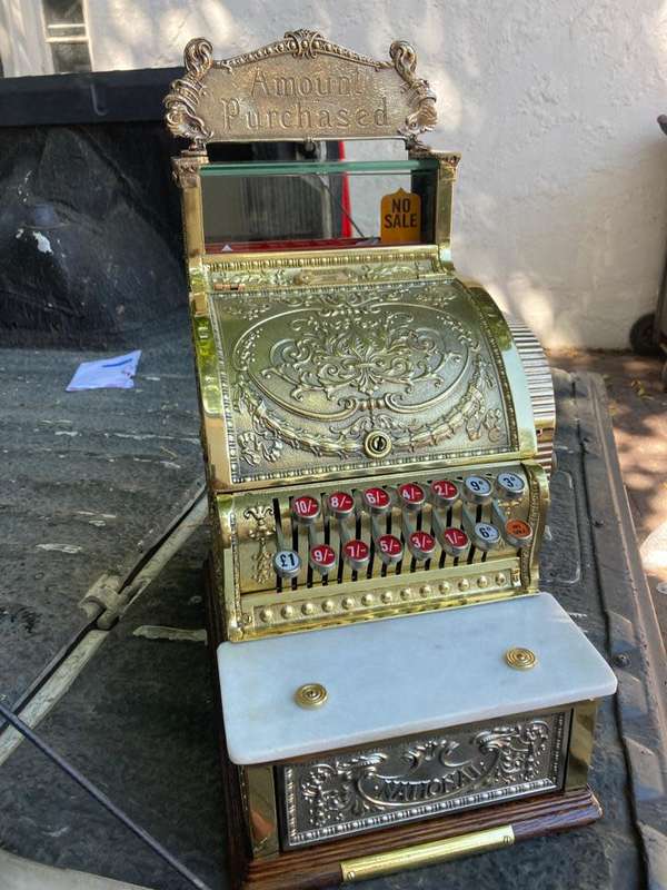 Original Brass National Cash Register ( Fully Restored )
