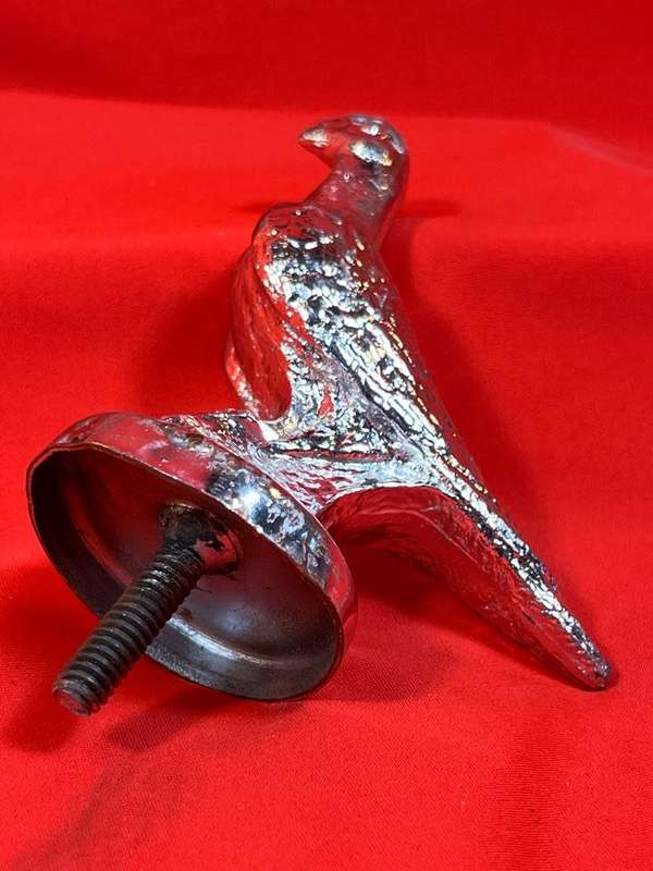 Vintage Chrome Pigeon Car Hood Ornament