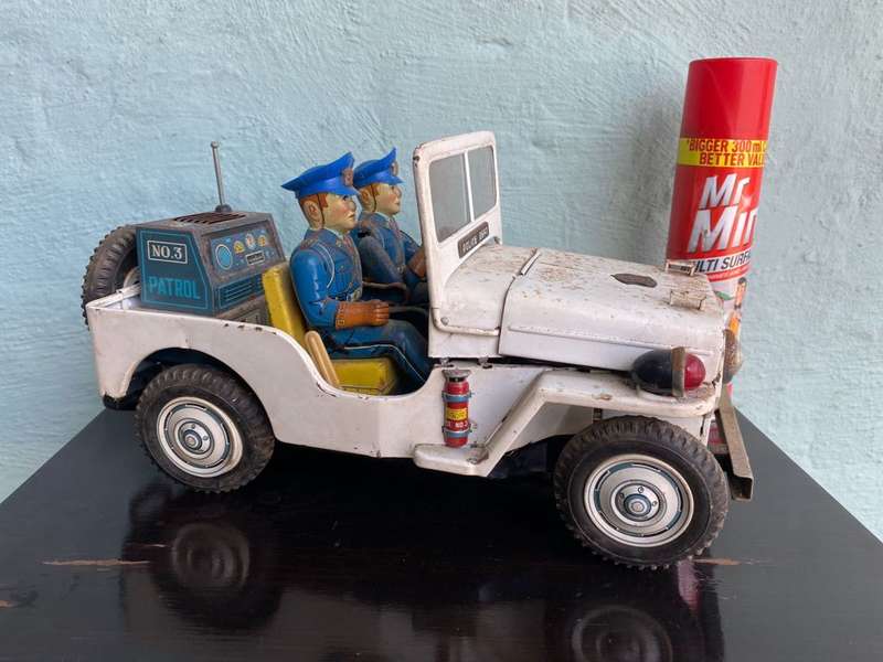 Japanese Tinplate Police Jeep