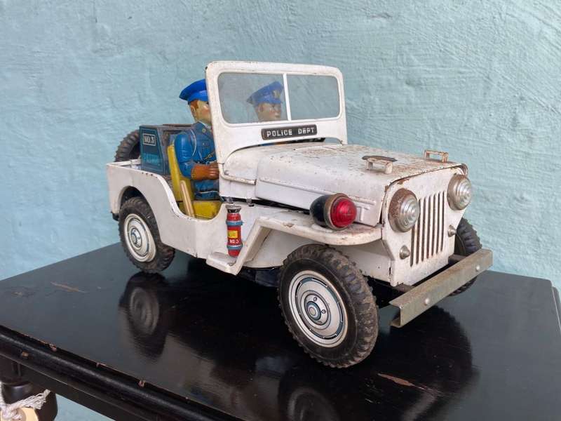 Japanese Tinplate Police Jeep