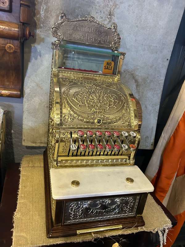 Original Brass National Cash Register ( Fully Restored )