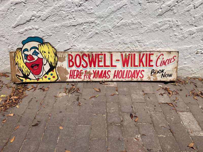 Boswell Wilkie Circus Original Sign ( 165 cm ) Doublesided