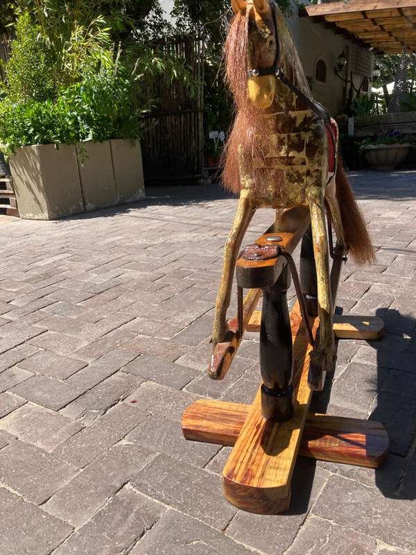 Rare Victorian Lines Bros. Rocking Horse ( 90 x 80 x 40cm )