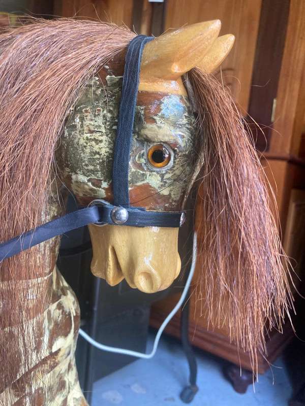 Rare Victorian Lines Bros. Rocking Horse ( 90 x 80 x 40cm )