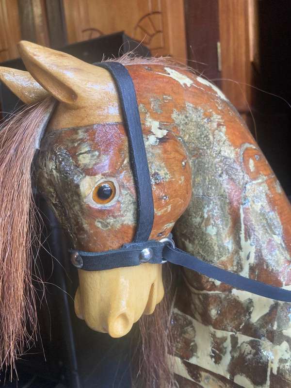 Rare Victorian Lines Bros. Rocking Horse ( 90 x 80 x 40cm )