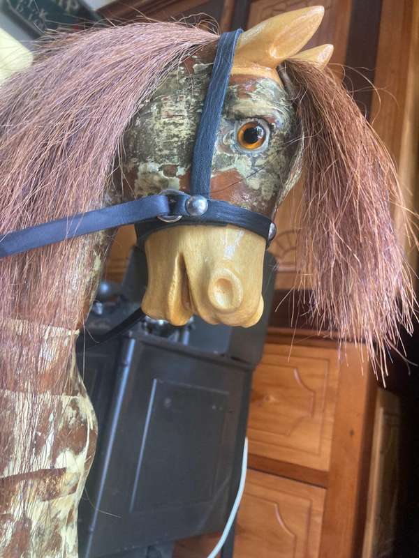 Rare Victorian Lines Bros. Rocking Horse ( 90 x 80 x 40cm )