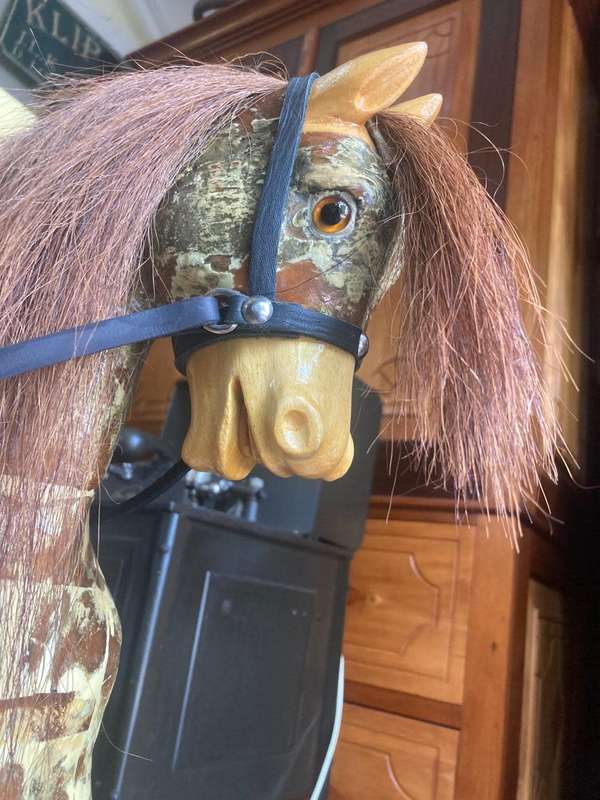 Rare Victorian Lines Bros. Rocking Horse ( 90 x 80 x 40cm )