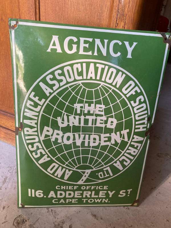 Vintage Enamel United Provident Sign ( 46 x 33 cm )