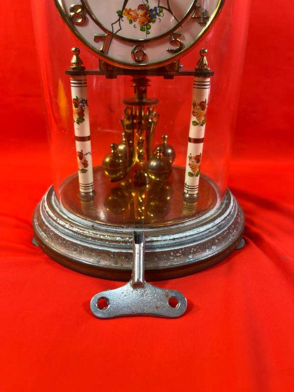 German Kundo Clock with Glass Dome ( Working )