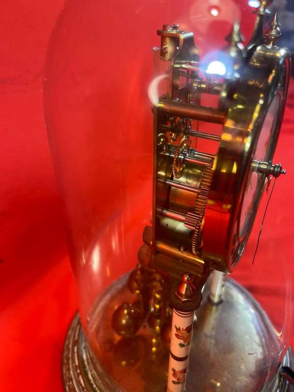 German Kundo Clock with Glass Dome ( Working )