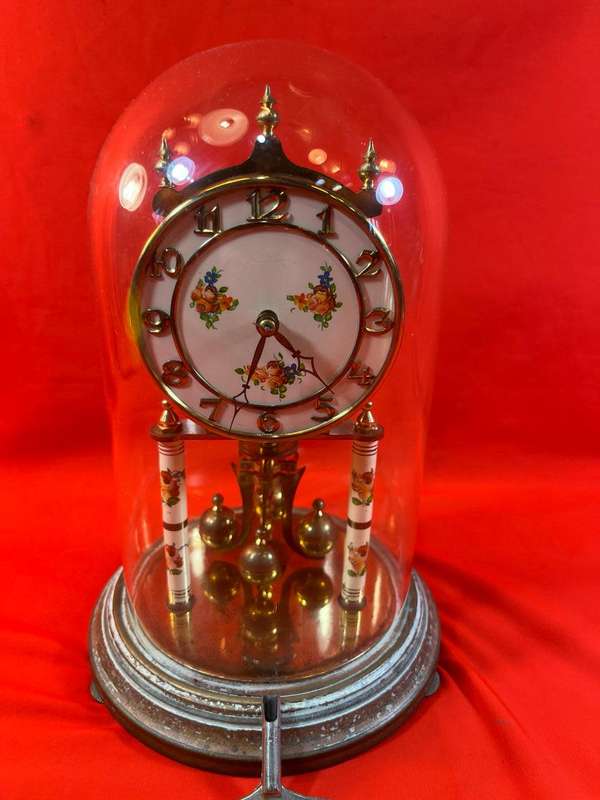 German Kundo Clock with Glass Dome ( Working )