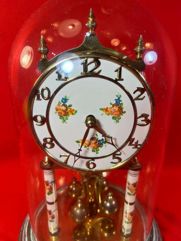 German Kundo Clock with Glass Dome ( Working )