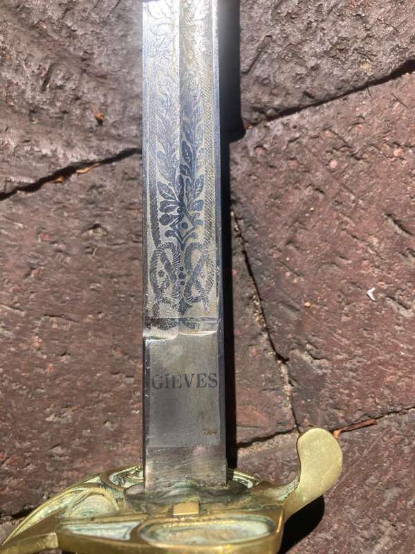 British Naval Sword blade by Grieves ( 95 cm )