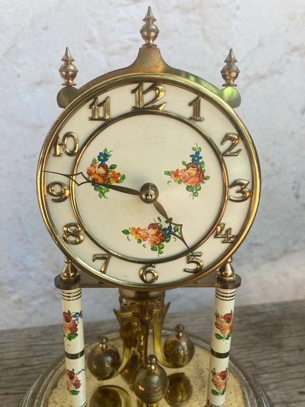 German Kundo Clock with Glass Dome ( Working )