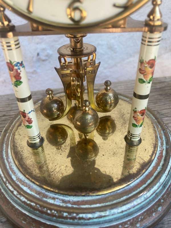 German Kundo Clock with Glass Dome ( Working )