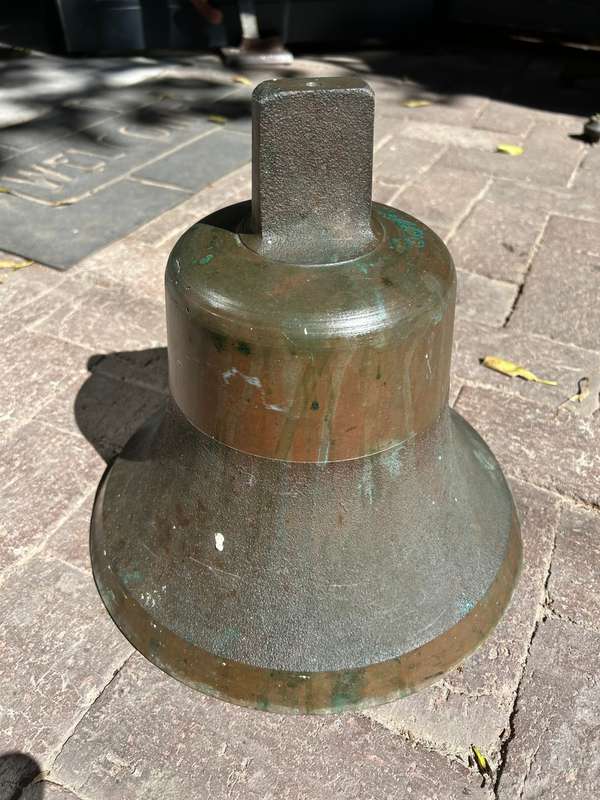Vintage Brass Church Bell ( 30 cm high , 30 cm diameter )